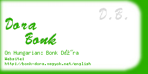 dora bonk business card